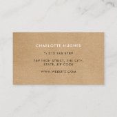Carte De Visite Signature Rustique Kraft (Dos)