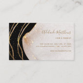 Carte De Visite Signature Script Agate Noir Et Or (Dos)