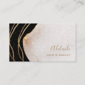 Carte De Visite Signature Script Agate Noir Et Or (Devant)