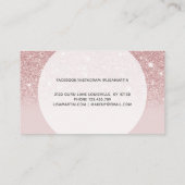 Carte De Visite Signature Script Blush Parties scintillant rose mo (Dos)