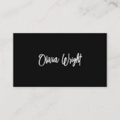 Carte De Visite Signature Script, Modern Black Professional (Devant)