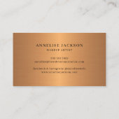 Carte De Visite Signature script moderne glam or parties scintilla (Dos)