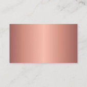 Carte De Visite Signature script rose or blush girly (Dos)