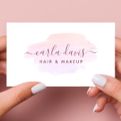 Carte De Visite Signature Script Simple Aquarelle Brusque