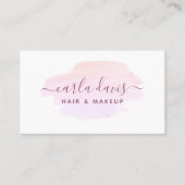 Carte De Visite Signature Script Simple Aquarelle Brusque (Devant)