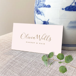 Carte De Visite Signature Script Simple Pink Social Media