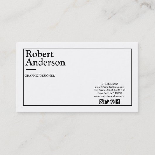 Carte De Visite Signature standard (Dos)