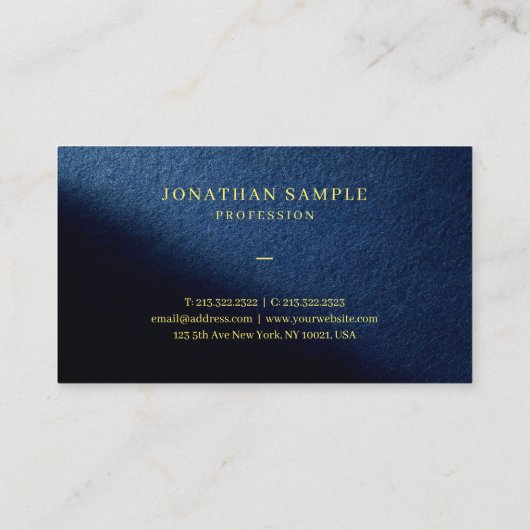 Carte De Visite Signature UV Glossy Papier Votre texte personnalis (Dos)