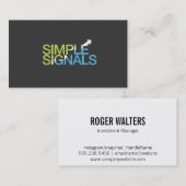 Carte De Visite Signaux simples (Devant / Derrière)