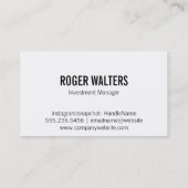 Carte De Visite Signaux simples (Dos)