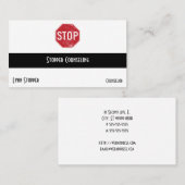 Carte De Visite Signe affligé d'arrêt (Devant / Derrière)