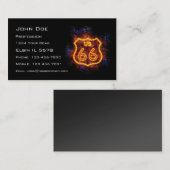 Carte De Visite Signe ardent de l'itinéraire 66 (Devant / Derrière)