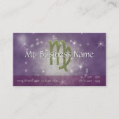 Carte De Visite Signe astrologique Virgo Zodiac couleur Pick (Devant)