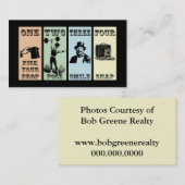 Carte De Visite Signe d'appui vertical de photo (Devant / Derrière)