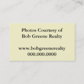 Carte De Visite Signe d'appui vertical de photo (Dos)