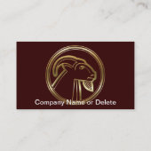 Carte De Visite Signe d'astrologie de chèvre de mer de zodiaque de (Dos)