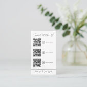 Carte De Visite Signe de code Qr pour les petites entreprises.Sign (Debout devant)