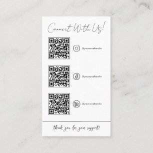 Carte De Visite Signe de code Qr pour les petites entreprises.Sign