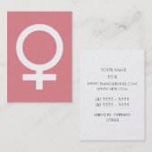 Carte De Visite Signe de femelle de glace de fraise (Devant / Derrière)