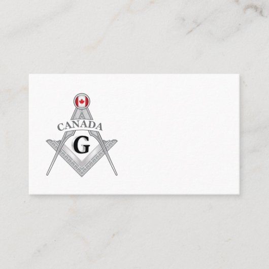 Carte De Visite signe de la franc-maçonnerie Canada (Devant)