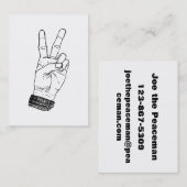 Carte De Visite Signe de paix (Devant / Derrière)