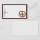 Carte De Visite Signe de paix de diamant (Devant / Derrière)