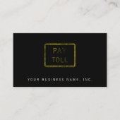 Carte De Visite Signe de péage de salaire (Devant)