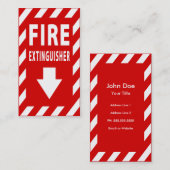 Carte De Visite signe d'extincteur (Devant / Derrière)