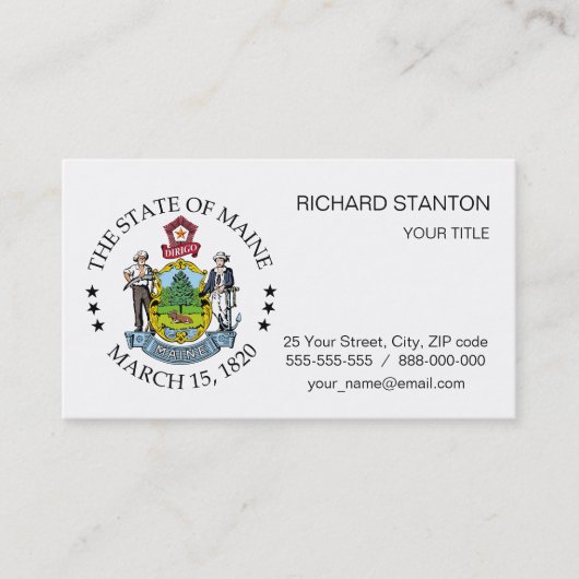 Carte De Visite Signe du Maine (Devant)