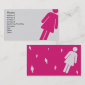 Carte De Visite Signe femelle - affaires (Devant / Derrière)