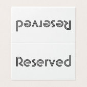 Carte De Visite Signe réservé de Tableau (Extérieur déplié)