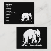 Carte De Visite Signe thaïlandais asiatique de trekking d'éléphant (Devant / Derrière)