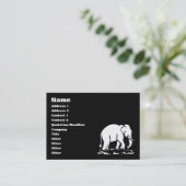 Carte De Visite Signe thaïlandais asiatique de trekking d'éléphant (Debout devant)