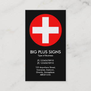 Carte De Visite Signes Big Plus Rouge - Noir (Carte Platinum)