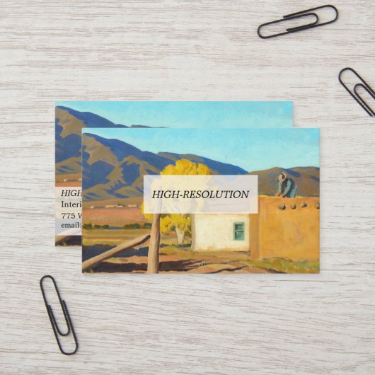 Carte De Visite Signes d'automne 1931 par Maynard Dixon (Devant/Arrière en situation)