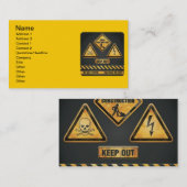 Carte De Visite Signes de danger (7) garcya (Devant / Derrière)