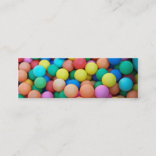 Carte de visite signet de boules colorées (Devant)