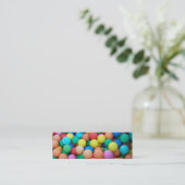 Carte de visite signet de boules colorées (Debout devant)