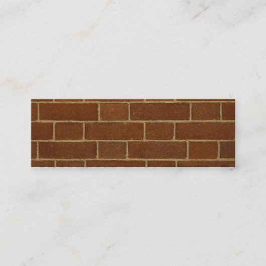 Carte de visite signet de briques de mur (Devant)