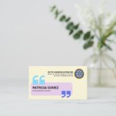 Carte De Visite Signet de cotation de case vocale créative (Debout devant)