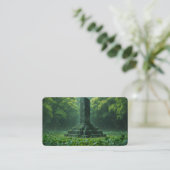 Carte De Visite Signet du champ de trèfles verts (Debout devant)
