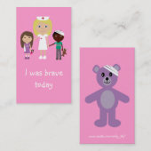 Carte De Visite Signets de bravoure de 100 infirmière, d'enfants (Devant / Derrière)