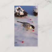 Carte De Visite Signets d'hiver du chickadee (Dos)