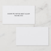 Carte De Visite S'il vous plaît arrêter de parler Introvert to Ext (Devant / Derrière)