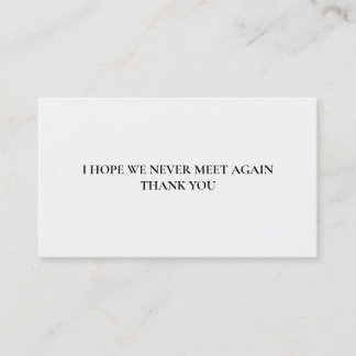 Carte De Visite S'il vous plaît arrêter de parler Introvert to Ext