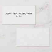 Carte De Visite S'il vous plaît arrêter de parler Introvert to Ext (Devant / Derrière)