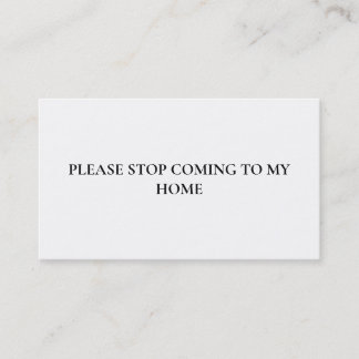 Carte De Visite S'il vous plaît arrêter de parler Introvert to Ext