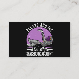 Carte De Visite S'Il Vous Plaît M'Ajouter Sur Mon Compte Spacebook