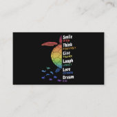 Carte De Visite Sile Souvent, Pense Positivement, Remercie (Devant)