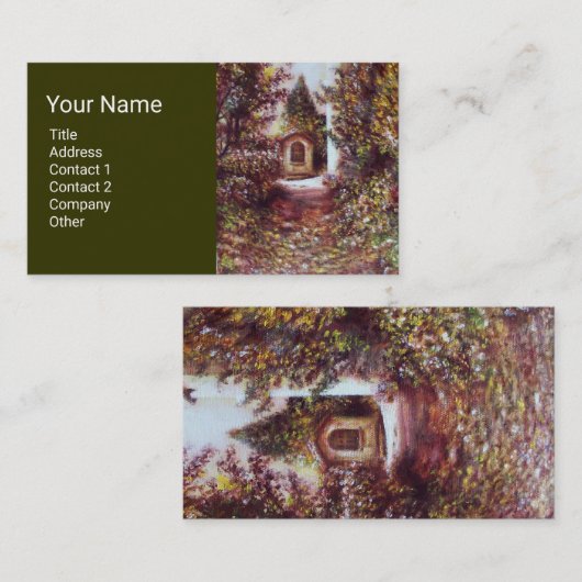 Carte De Visite SILENCE AUTOMNE À FLORENCE Toscane Paysage Vert (Devant / Derrière)